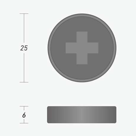 Plastic Disc（25mm）  10 pcs