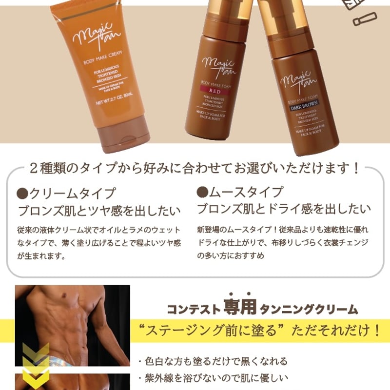 SEXY TAN セルフタンニングクリーム ゴールド&レッド Magic tan -公式カラーリング剤【クリームタイプ】- | SUMMER