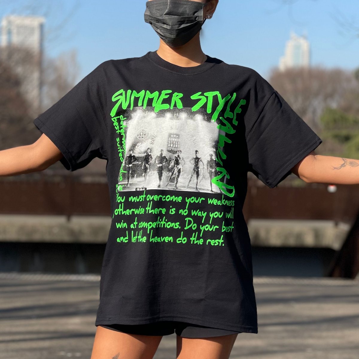 2021決勝オリジナルTシャツ】カラー：ブラック×グリーン | SUMMER