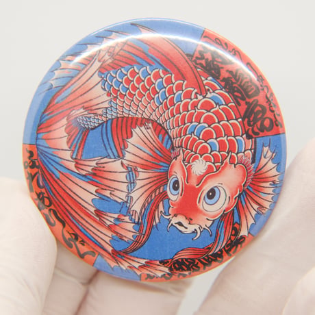 『闘龍魚 ベタ』和柄缶バッジ