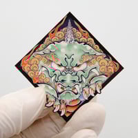 『菱獅子図』和柄耐水耐候ステッカー ・ミニ