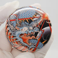 『雷龍』和柄缶バッジ