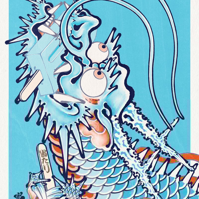 当龍図』和柄耐水耐候ステッカー | Jigsoma Store