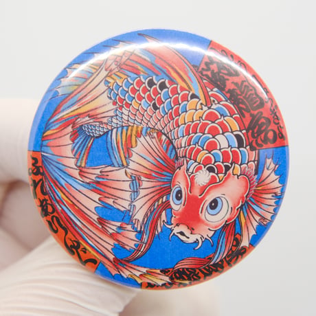 『闘龍魚 ベタ』和柄缶バッジ