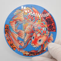 『ベタ 闘龍魚』和柄耐水耐候ステッカー