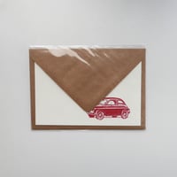 サブリナさんのカード　赤い車