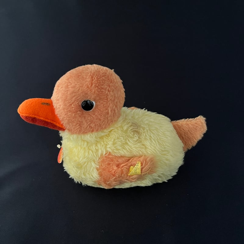 シュタイフ Steiff ポンポン鳥 ヴィンテージ ぬいぐるみ スワン アヒル ヴィンテージ 1950 年代 シュタイフ アヒル 鳥 黄色いアヒルの子