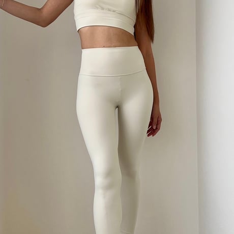 High waist leggings　White