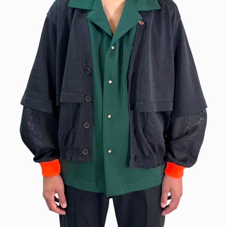 MK26S-K-18  EAGLE-CARDIGAN  #BLK