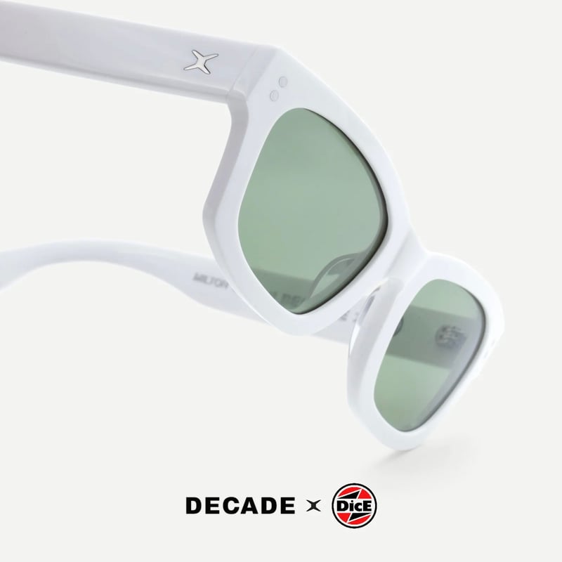 DECADE × Dice MILTON 60s オフホワイト　新品同様 MILTON 60s X Dice – DECADE EYEWEAR