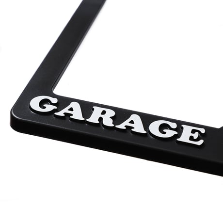 PORKCHOP GARAGE SUPPLY - RAISED LICENSE FRAME/BK×WH