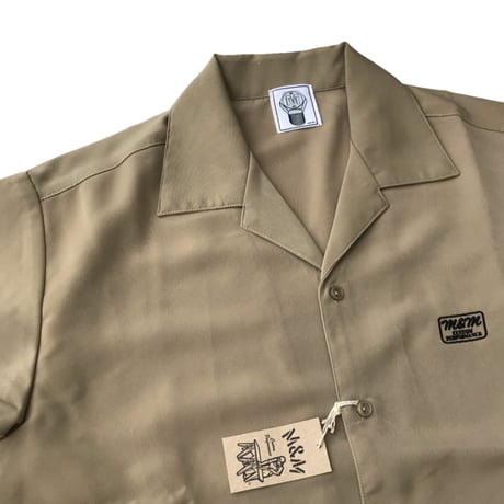M&M - SILKY OPEN COLLAR SHIRT
