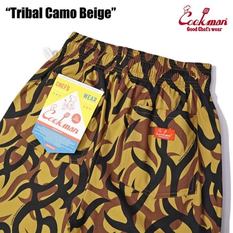 COOKMAN - Chef Pants Tribal Camo Beige