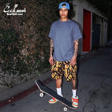 COOKMAN - Chef Pants Short Tribal Camo Beige