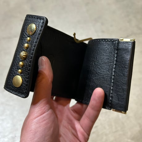 STAND REPAIR WORKS - MONEYCLIP WALLET "BLACK" 真鍮Studs Ver.