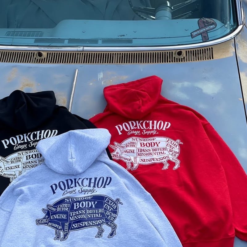 トップス PORKCHOP GARAGE SUPPLY PORK BACK HOODIE PORKCHOP GARAGE SUPLLY - PORK BACK HOODIE | eas