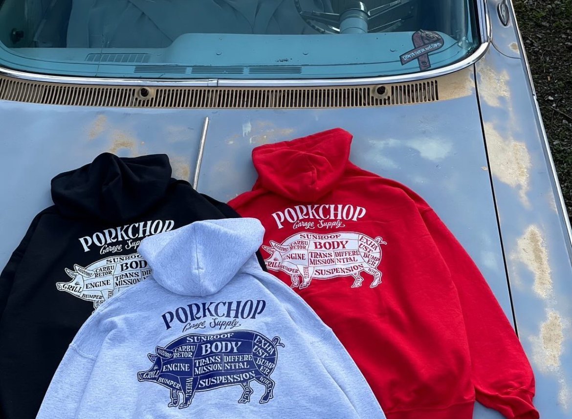 トップス PORKCHOP GARAGE SUPPLY PORK BACK HOODIE PORKCHOP GARAGE SUPLLY - PORK BACK HOODIE | eas