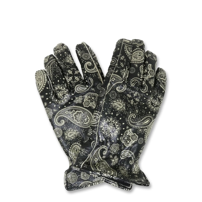 Lamp gloves Shorty - PAISLEY NAVY Mサイズ LAMP GLOVES - WINTER GLOVE- PAISLEY BLACK | eas