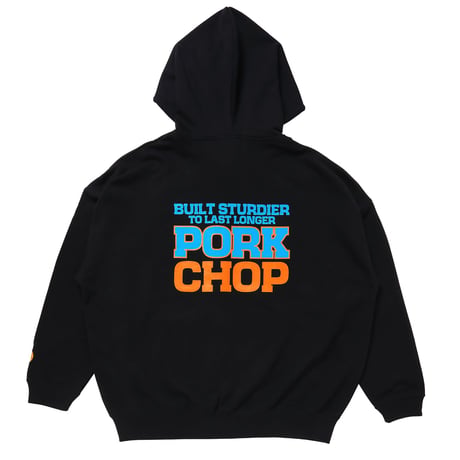 PORKCHOP GARAGE SUPLLY - O.P.SQUARE ZIP UP HOODIE/BLACK
