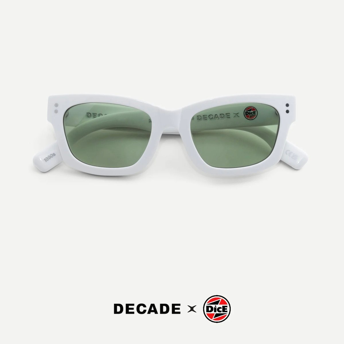 DECADE × Dice MILTON 60s オフホワイト　新品同様 MILTON 60s X Dice – DECADE EYEWEAR