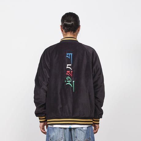 Liberaiders®︎ - VELOUR VARSITY JACKET (BLACK)