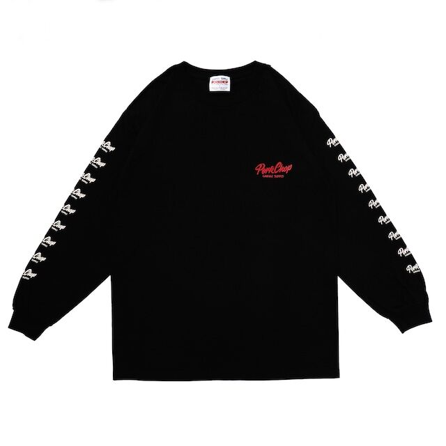 トップス PORKCHOP/P 2nd OVAL L/S TEE/BLACK PORKCHOP/P 2nd OVAL L/S TEE/BLACK