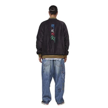 Liberaiders®︎ - VELOUR VARSITY JACKET (BLACK)