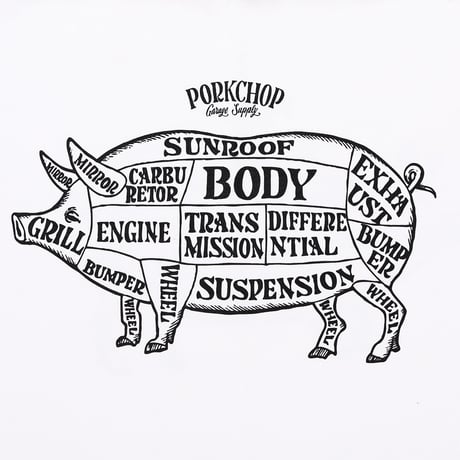 PORKCHOP GARAGE SUPPLY - MULTI  LOGOS TEE 2025