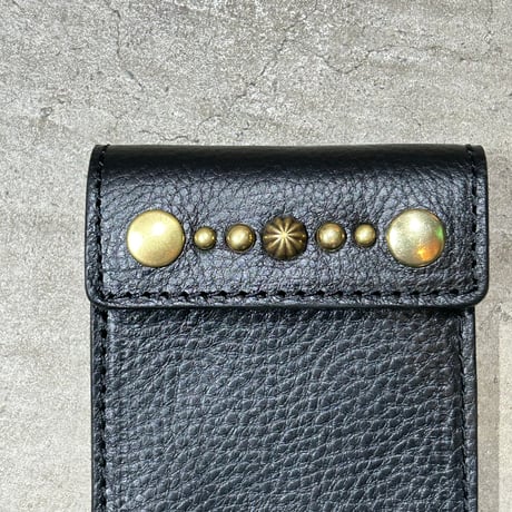 STAND REPAIR WORKS - MONEYCLIP WALLET "BLACK" 真鍮Studs Ver.