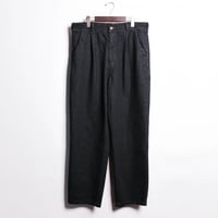 SOURCE - 1 TUCK DENIIN PANTS-BLACK