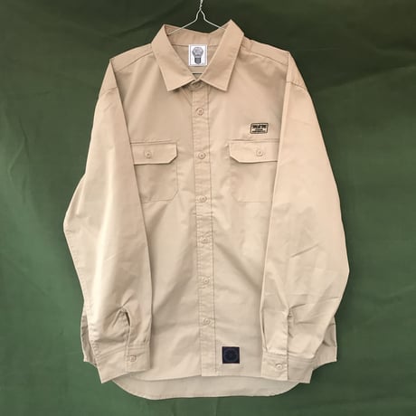 M&M CUSTOM PERFOEMANCE - WORK L/S SHIRT 20-MSH-003  (M.BEIGE)