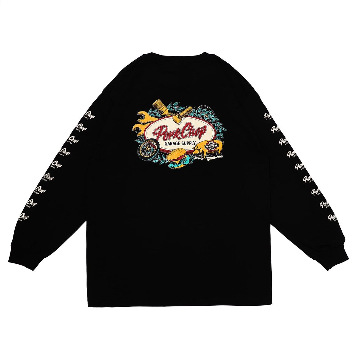 トップス PORKCHOP GARAGE SUPPLY TEE PORKCHOP GARAGE SUPPLY - OLD PORK SIGN TEE (ROY