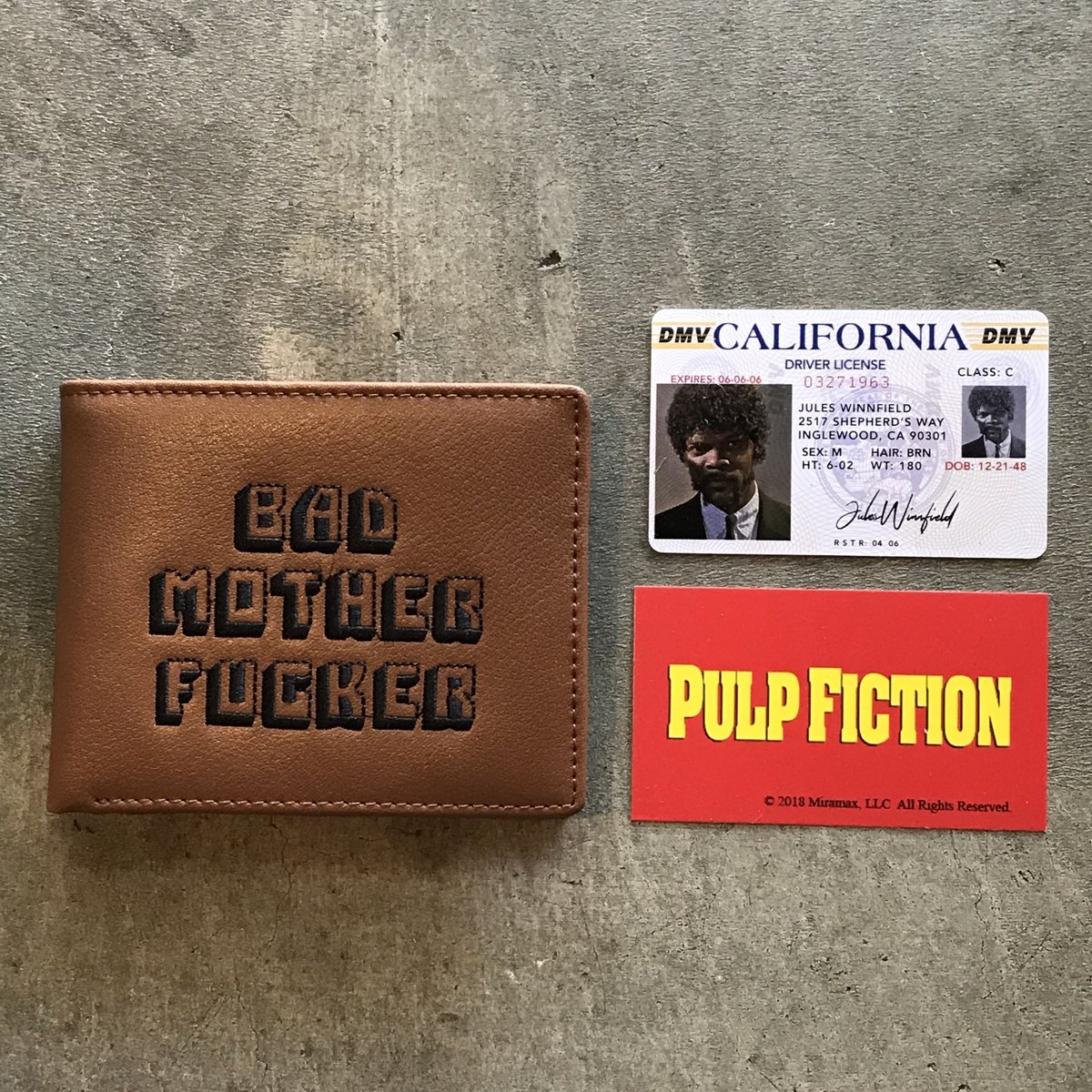 PULP FICTION - BAD MOTHER FUCKER WALLET (ブラウン)