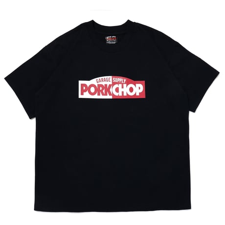 PORKCHOP GARAGE SUPPLY - BLOCK LOGO TEE (BLACK)