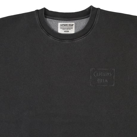 CAPTAINS HELM - #PIGMENT DYE LOGO CREW SWEAT