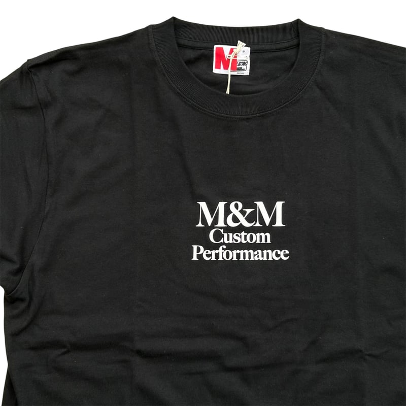 M＆M Customperformance 本立て ウッド　黒×白　ロゴ　★ M&M CUSTOM PERFORMANCE - CWP TM Logo Tee (BLACK) / ロゴ