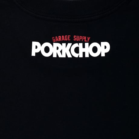 PORKCHOP GARAGE SUPPLY - BLOCK LOGO TEE (BLACK)