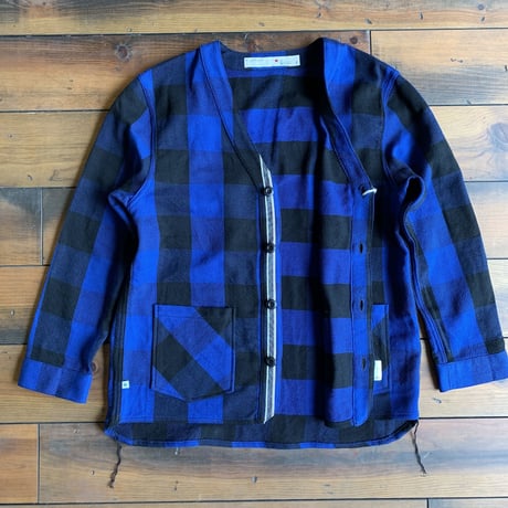 BLUE SAKURA - CLASSIC VINTAGE CHECK CARDIGAN【BLUE】
