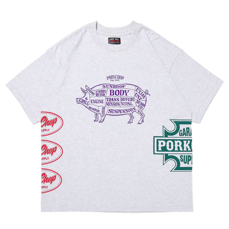 PORKCHOP GARAGE SUPPLY - MULTI  LOGOS TEE
