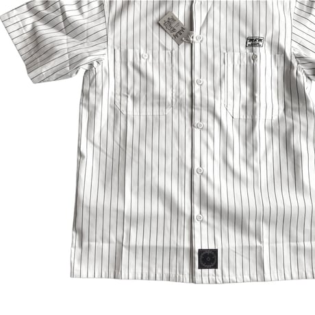 M&M CUSTOM PEFORMANCE - STRIPE WORK SHIRT (OFF WHITE) 21-MSH-001