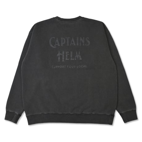 CAPTAINS HELM - #PIGMENT DYE LOGO CREW SWEAT