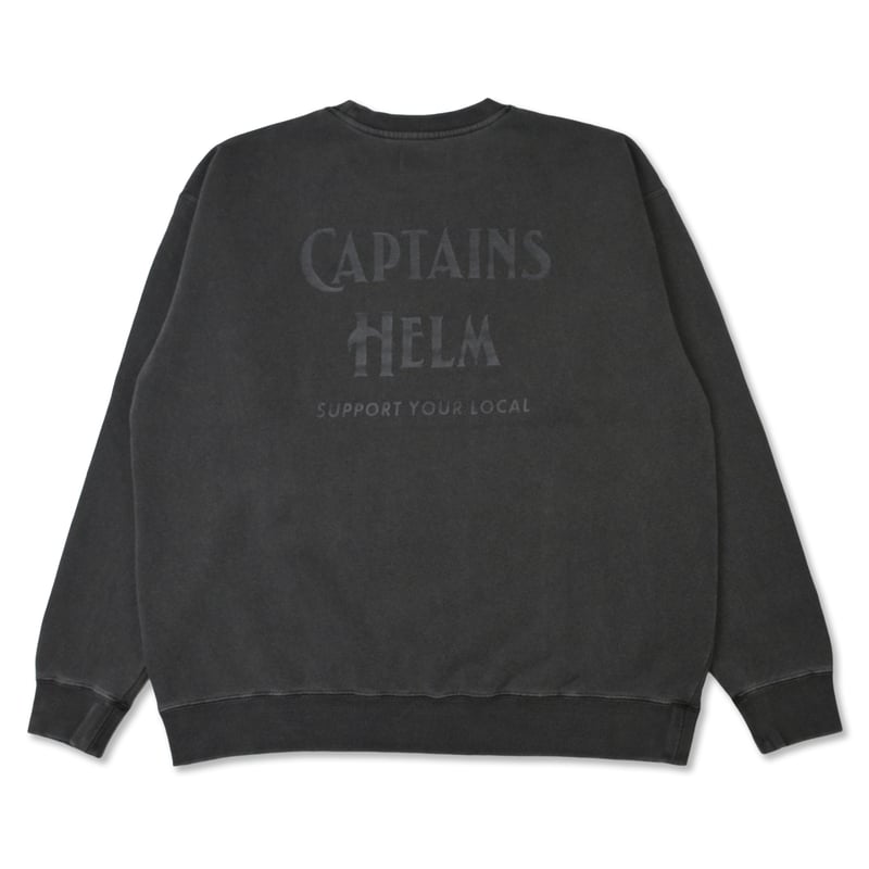 CAPTAINS HELM - #PIGMENT DYE LOGO CREW SWEAT |