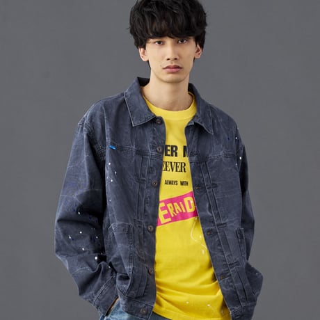 LIBERAIDERS - GARMENT DYED TRUCKER JACKET 73005