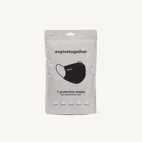 evolvetogether / BLACK（7 face masks pack）