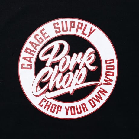 PORKCHOP - CIRCLE SCRIPT HOODIE / BLACK