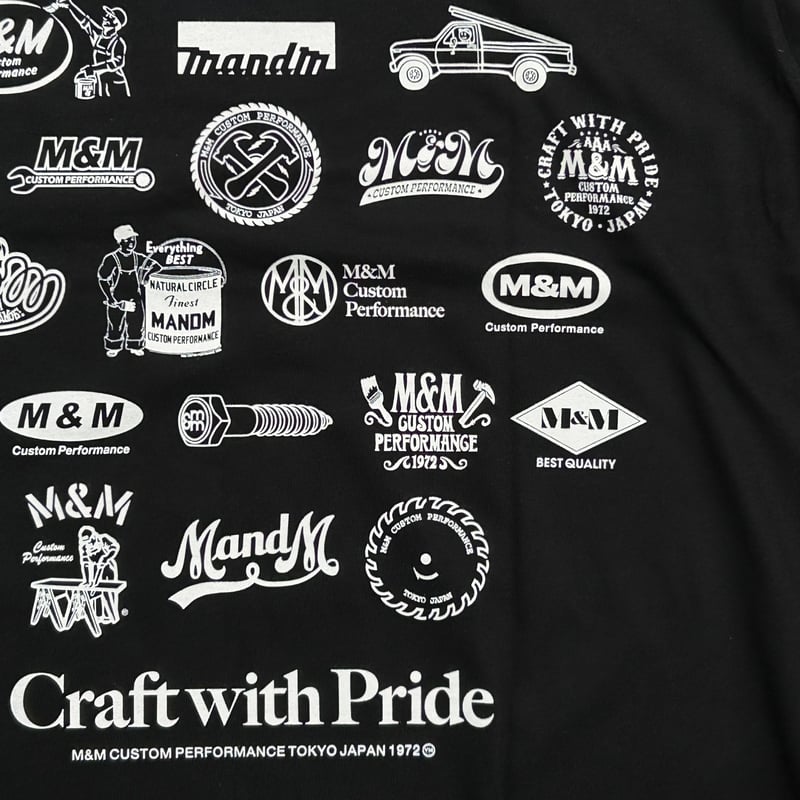 m&m custom performance 希少 M&M CUSTOM PERFORMANCE - PRINT S/S T-SHIRT 24-