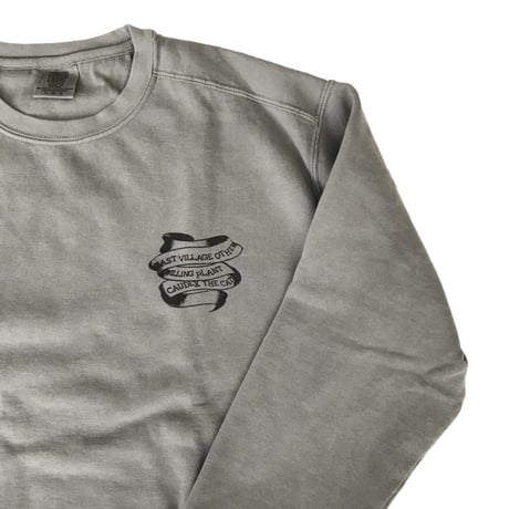 CAUDEX THE CAT × Willing plant × east village OTHER - CREW SWEAT (GRAY)