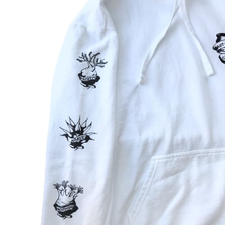 CAUDEX THE CAT × Willing plant × east village OTHER - HOODIE (WHITE)