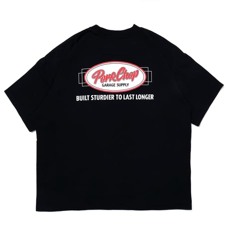 PORKCHOP GARAGE SUPPLY - OVAL BUILT TEE (BLACK)