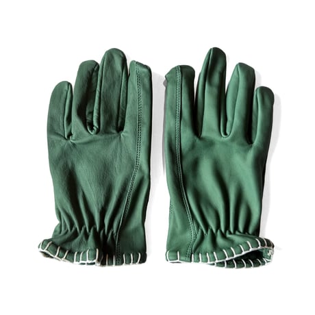 SIGNAL GLOVE - No.13 GREEN / white lace
